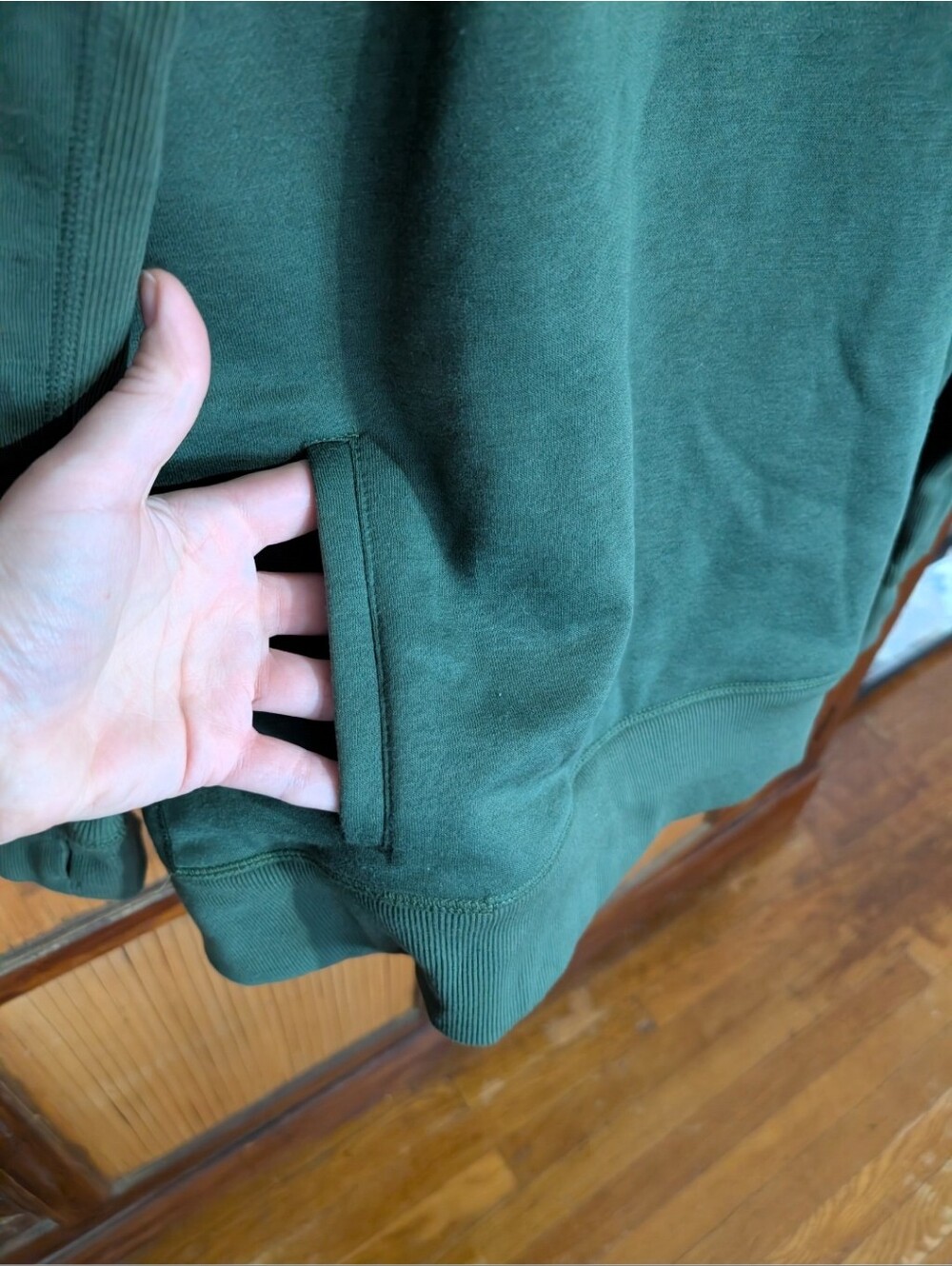 Zyia Active Cozy Olive Green Funnel Neck Women's Sweatshirt Size L - Picture 3 of 12